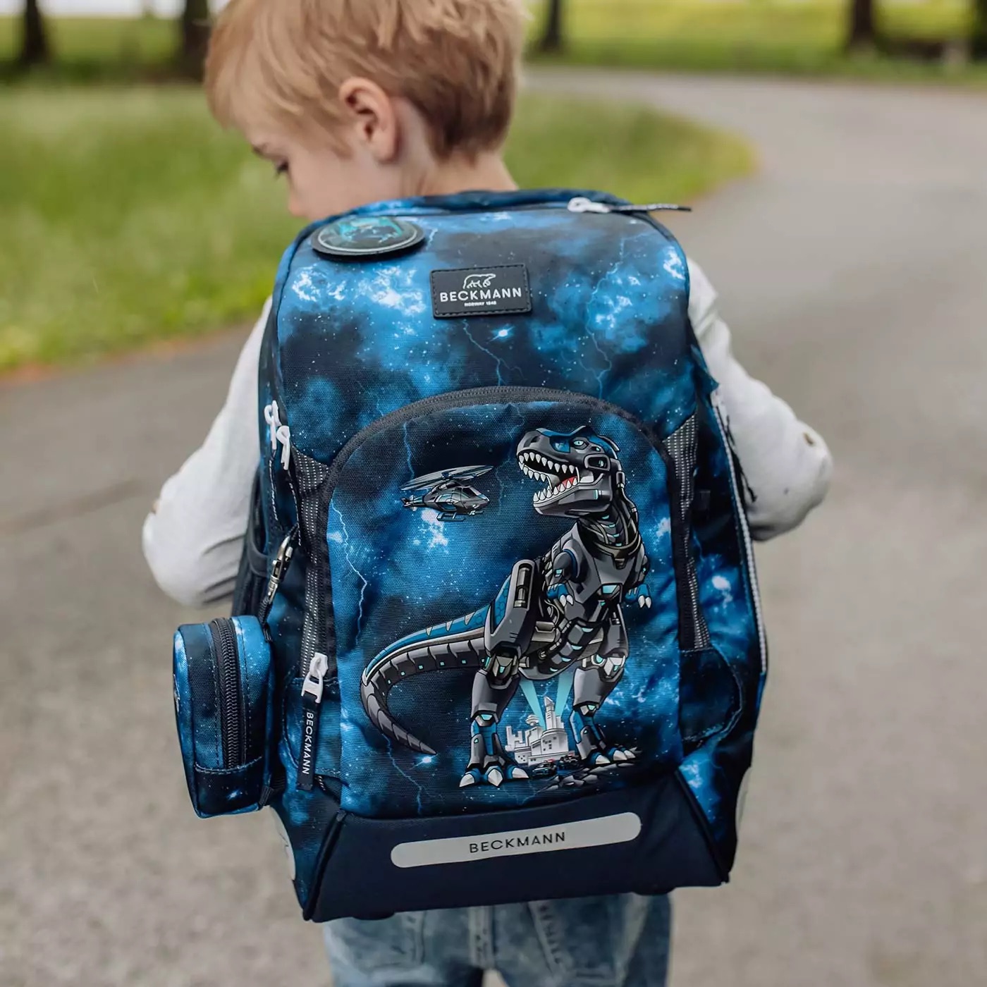 Beckmann Schulrucksack-Set Classic 6-teilig Tech Rex