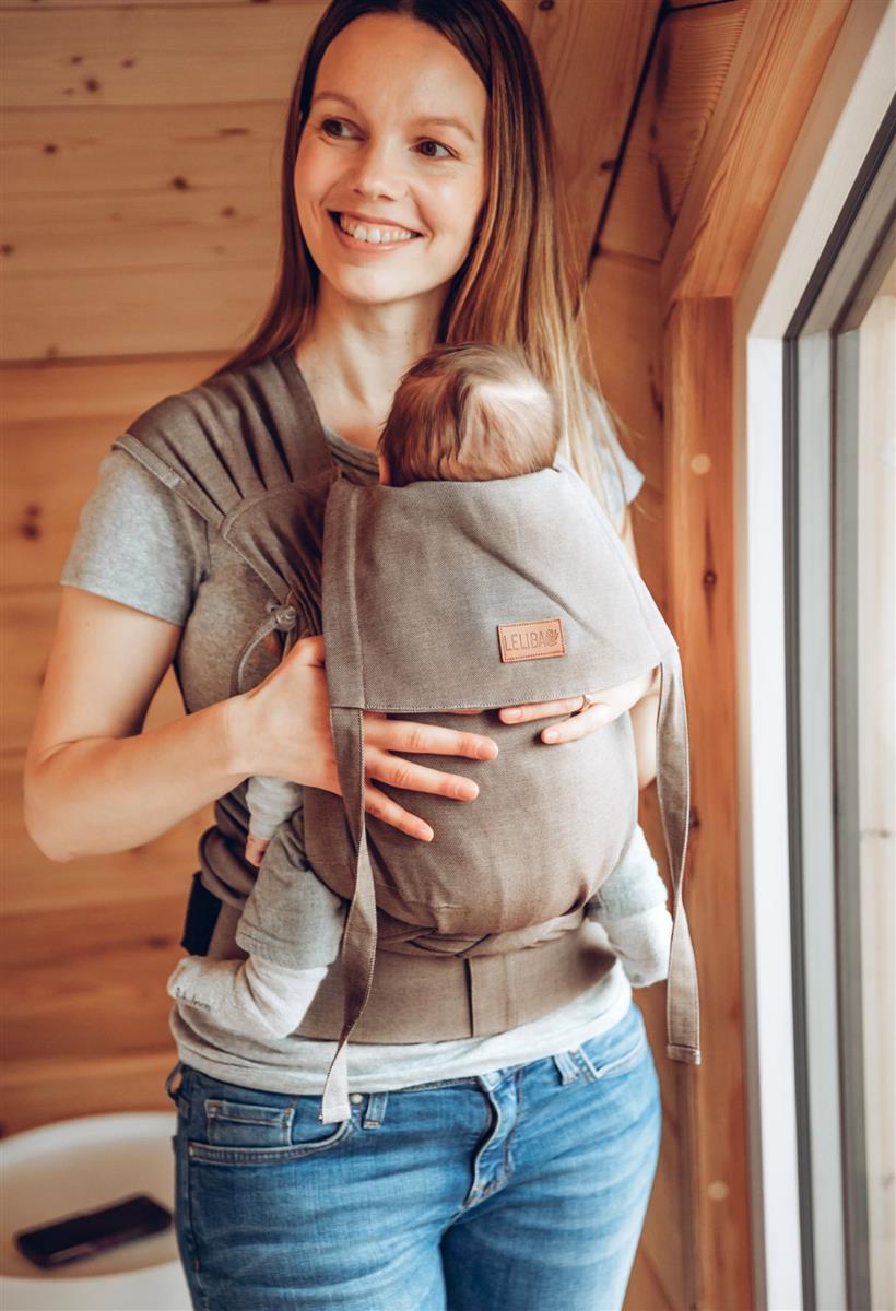 LELIBA Tai Babytrage mit Polster Sepia