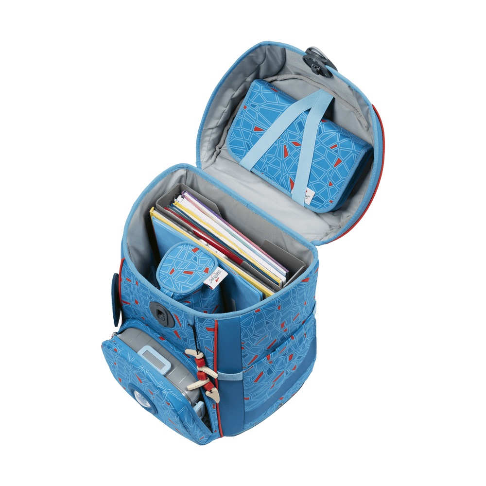 Der Die Das Schulranzen-Set Ergoflex Easy 2026 tlg. Superflash Blue Ice