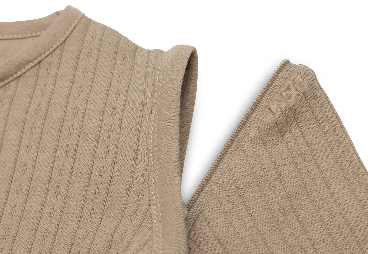 Jollein Schlafsack Newborn mit abnehmbaren Ärmeln Ajour 60 cm Biscuit