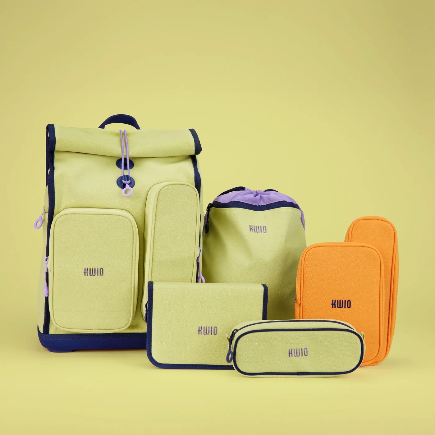 Kwio BAGG Schulranzen-Set Lime Kwio BAGG Schulranzen-Set Lime