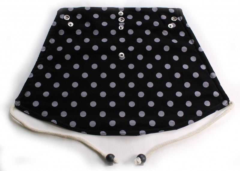 JoNo Mei Tai Zusatzkopfstützen - Dunkelgrau mit Drops JoNo Mei Tai Zusatzkopfstützen - Dunkelgrau mit Drops