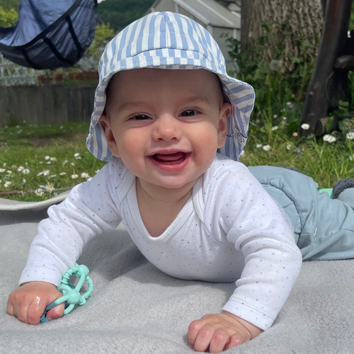 mamalila UV-Hut Shade blau-gestreift