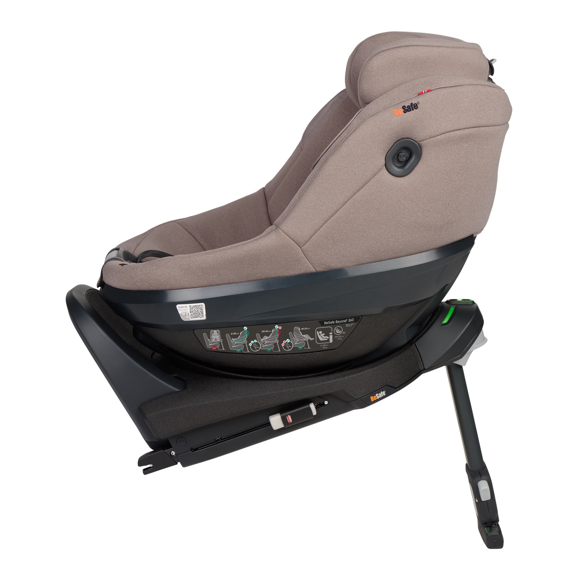 BeSafe Beyond2 180 Reboarder Dark Sand SoftBreeze