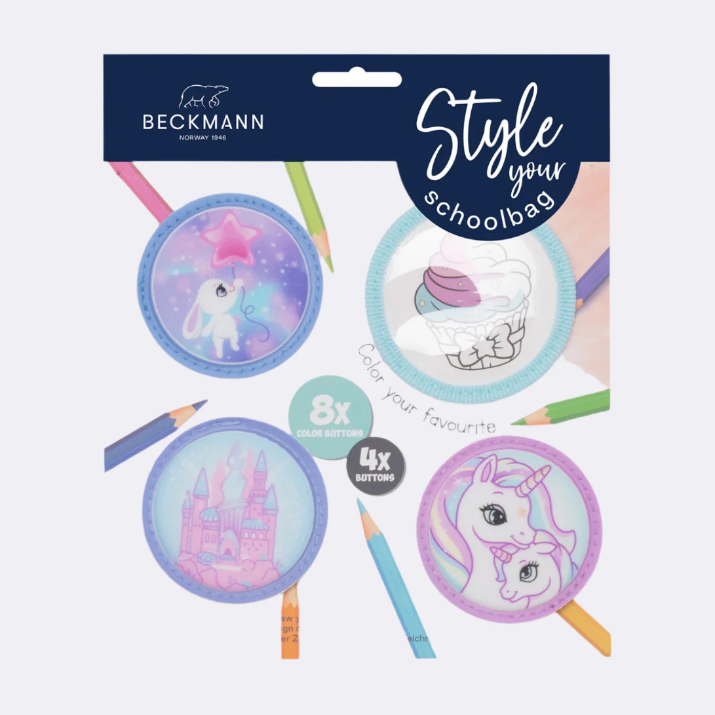 Beckmann Buttonpaket kreativ Mint