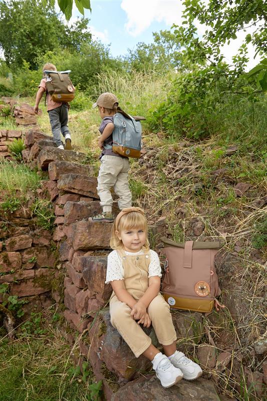 Lässig Kindergartenrucksack Rolltop Nature- Oliv