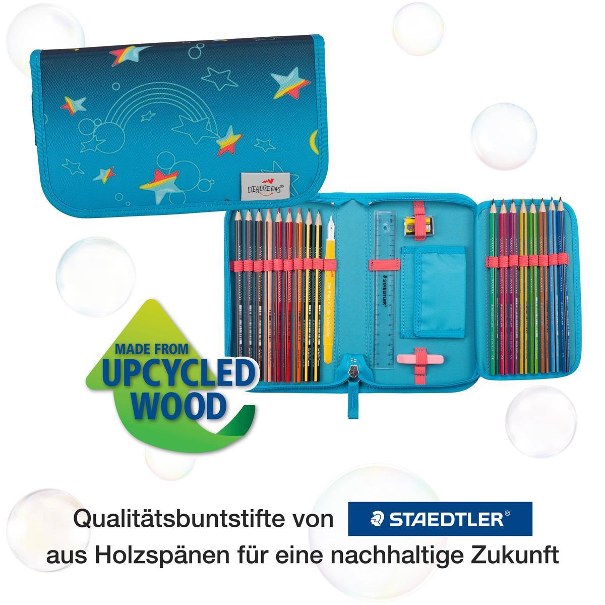 Der Die Das Schulranzen-Set Ergoflex Easy 2025 tlg. LED Rainbow Star Der Die Das Schulranzen-Set Ergoflex Easy 2025 tlg. LED Rainbow Star