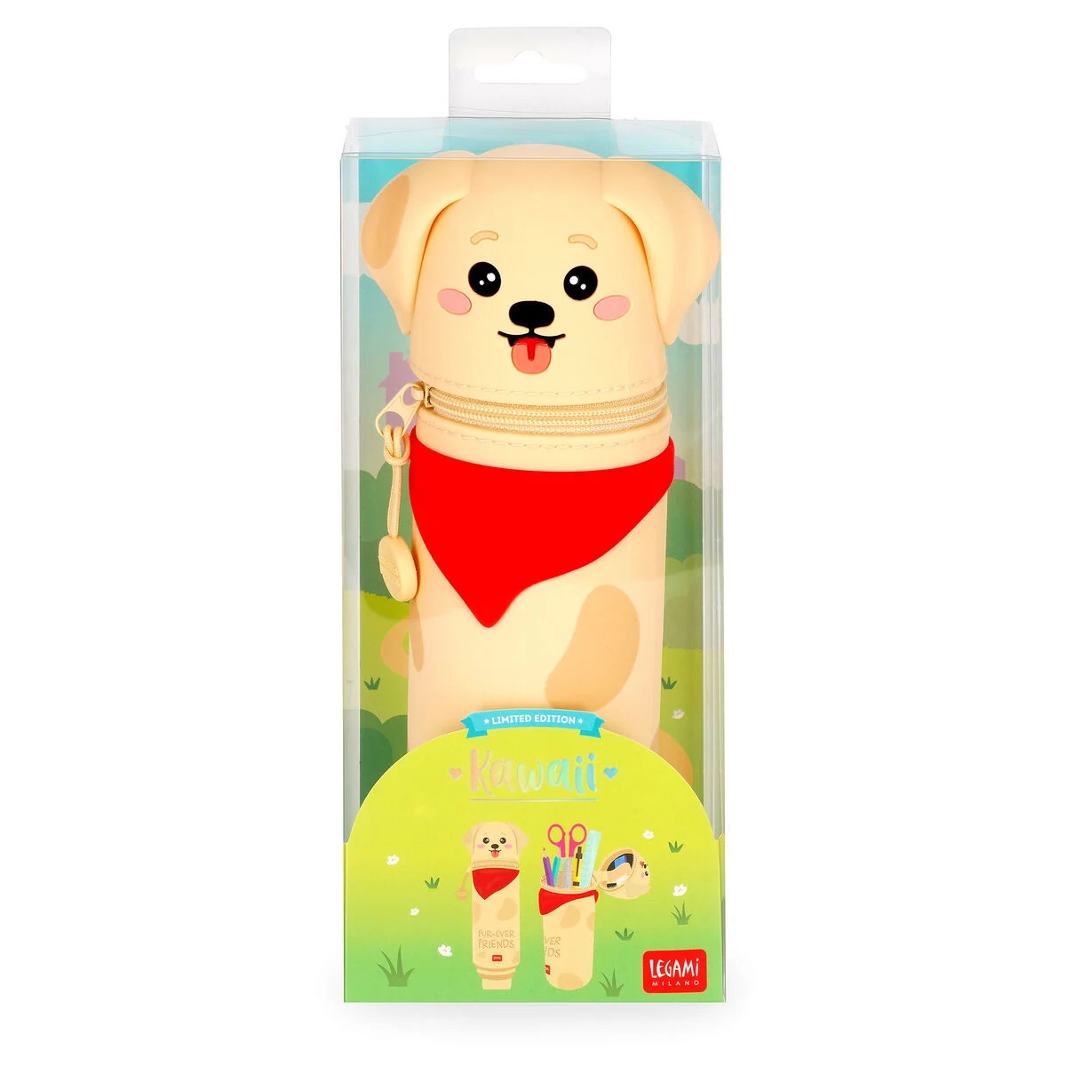 Legami 2-in-1-Federmäppchen aus Silikon - Kawaii Golden