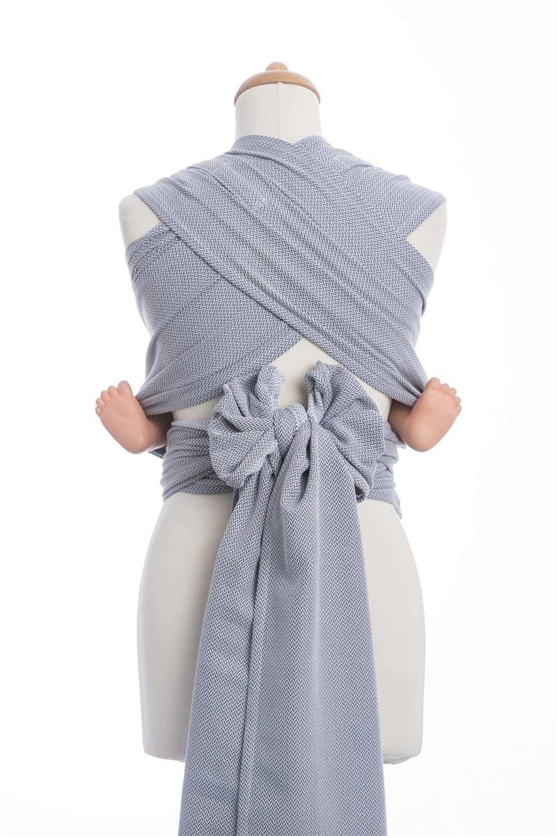 Lenny Lamb Wrap-Tai Toddlersize Little Herringbone grau (Fischgrät) Lenny Lamb Wrap-Tai Toddlersize Little Herringbone grau (Fischgrät)