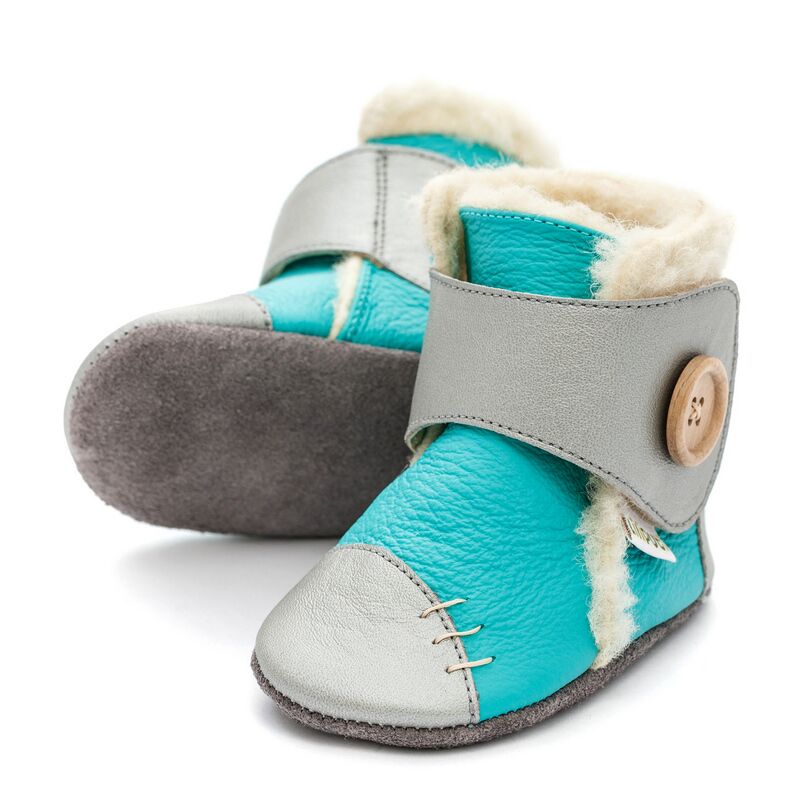 Liliputi Booties - Snowflake turquoise