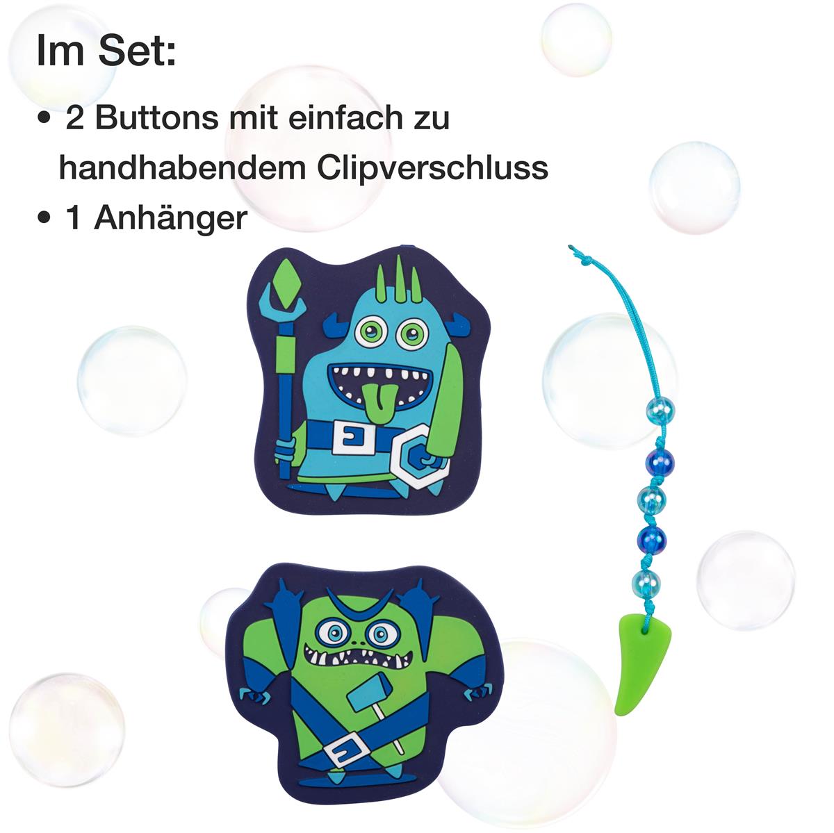 Der Die Das Schulranzen-Set Ergoflex Tiny 5 tlg. NEON Set Monster