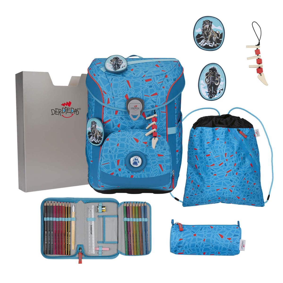 Der Die Das Schulranzen-Set Ergoflex Easy 2026 tlg. Superflash Blue Ice