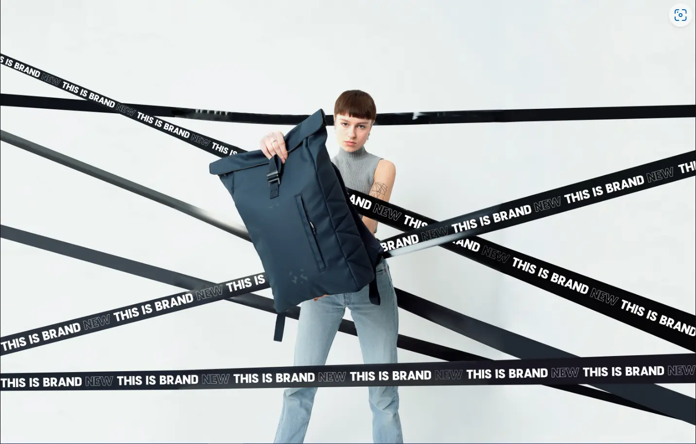 Kattbjörn Rolltop Rucksack Midnight Blue