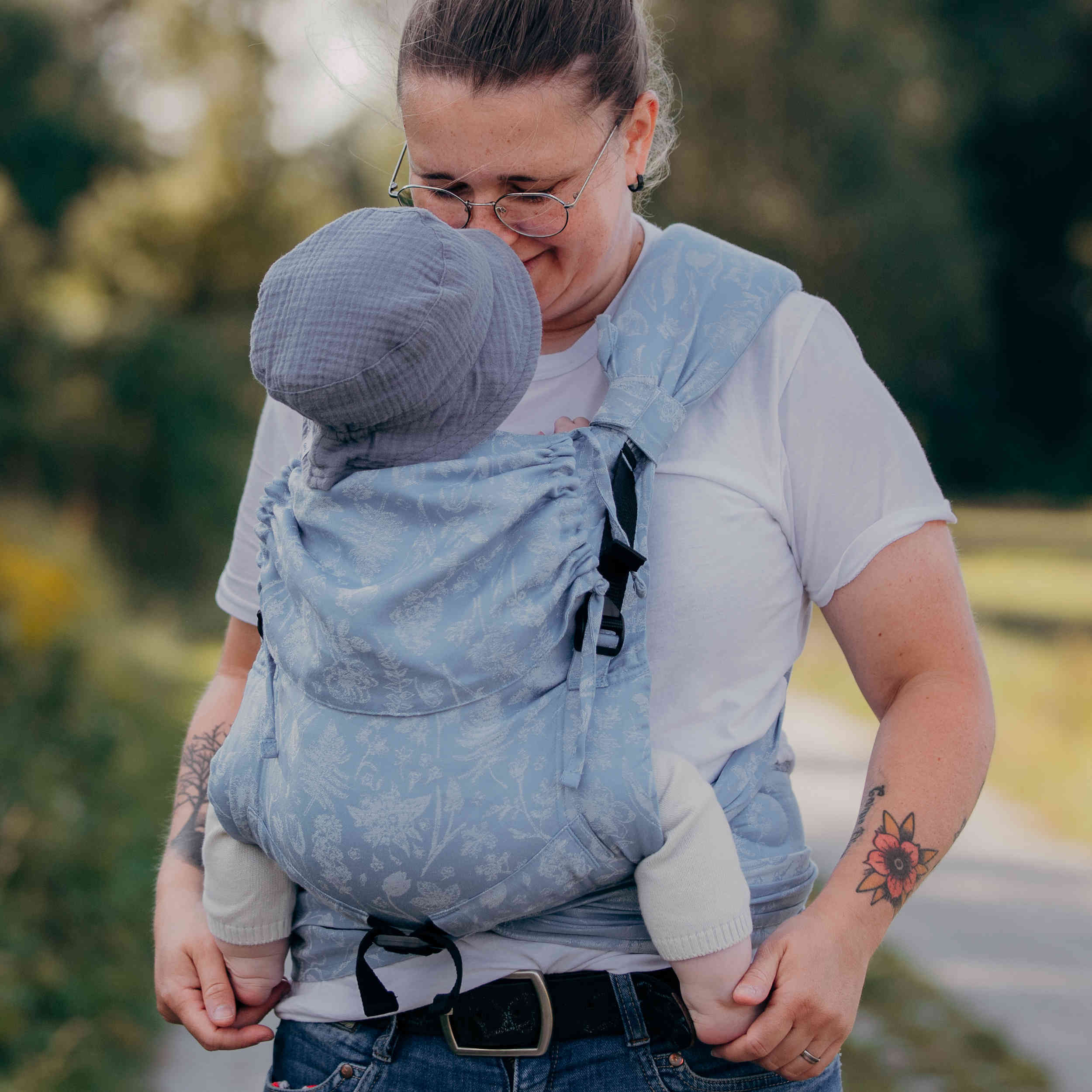 Schmusewolke HalfBuckle Maxi Fleur Provence Leinen Schmusewolke HalfBuckle Maxi Fleur Provence Leinen