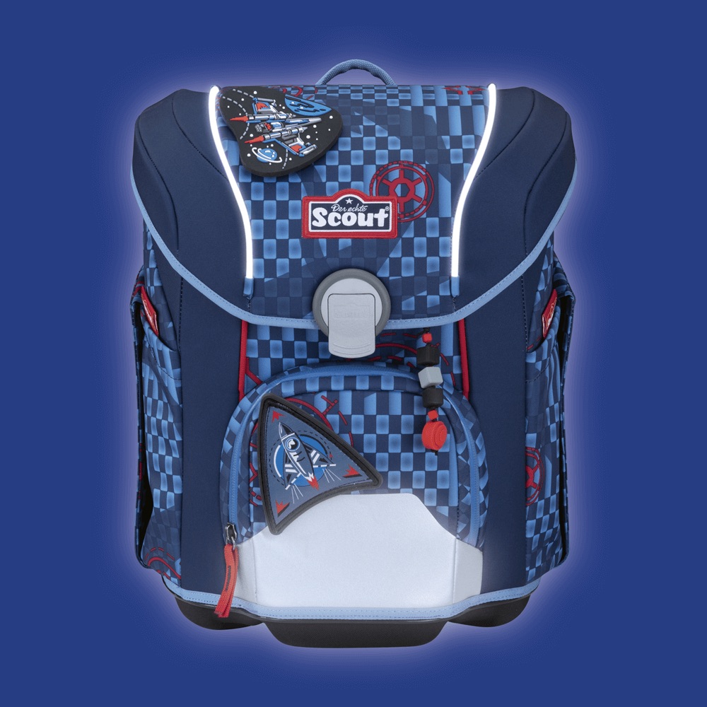 Scout Micro Schulranzen-Set 4-tlg. Safety Light Space Explorer 