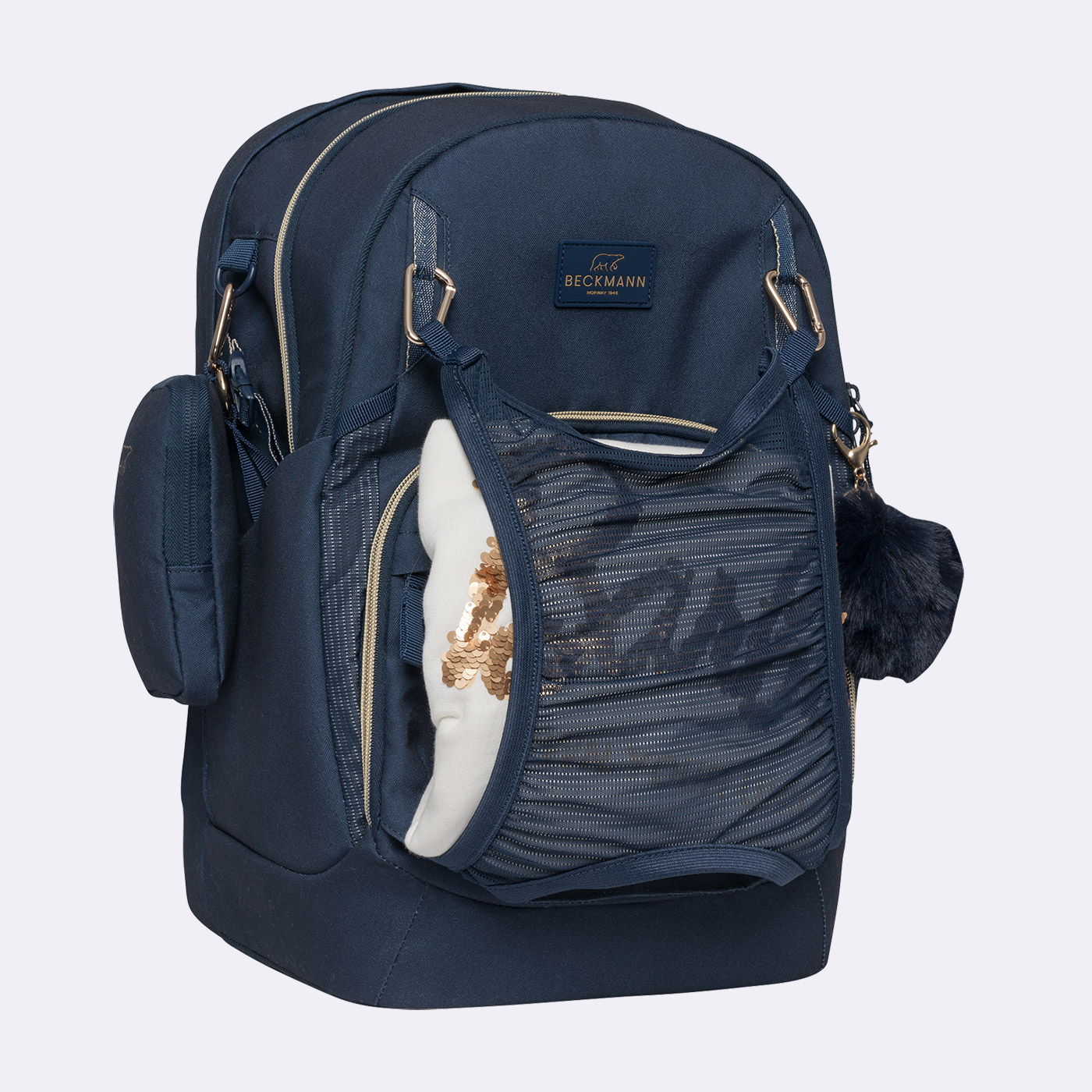 Beckmann Sport Air Schulrucksack Blue Gold Beckmann Sport Air Schulrucksack Blue Gold