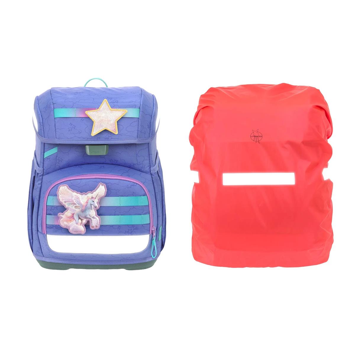 Lässig Schulranzen-Set Unique Light 2026 Wolken Lila