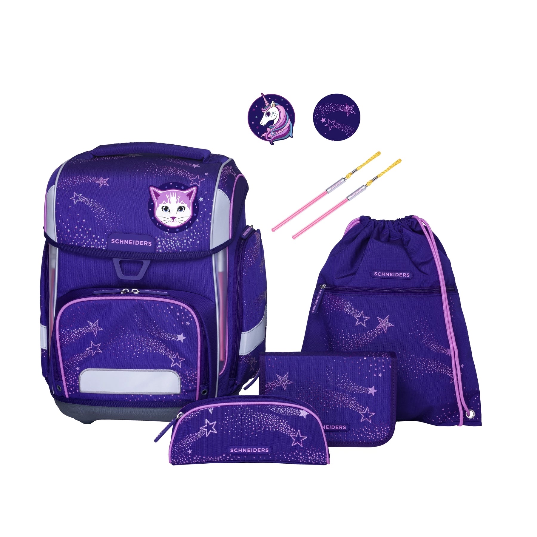 Schneiders Ergolite Schulranzen-Set 9-tlg. Flashlight Schneiders Ergolite Schulranzen-Set 9-tlg. Flashlight