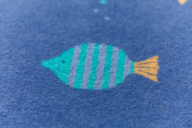 Fussenegger Kinderdecke 100x140 cm Fische Marine