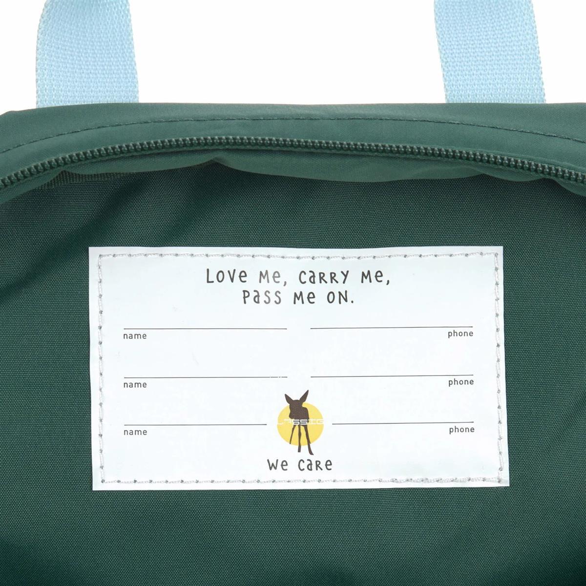 Lässig Mini Kindergartenrucksack Square im Little Gang Lemon Dark Green