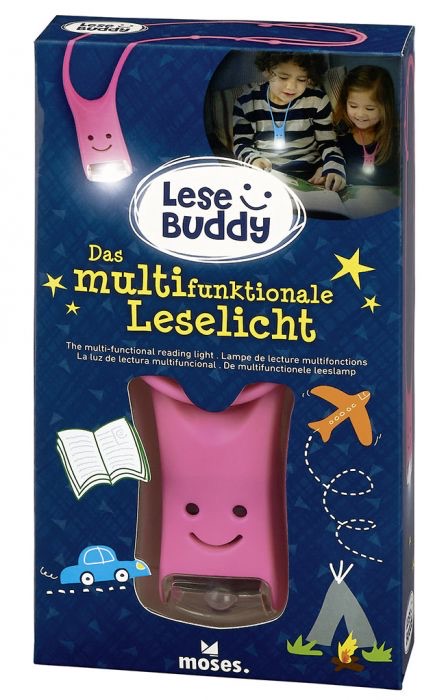 Moses Lese Buddy - Das multifunktionale Leselicht Pink Moses Lese Buddy - Das multifunktionale Leselicht Pink