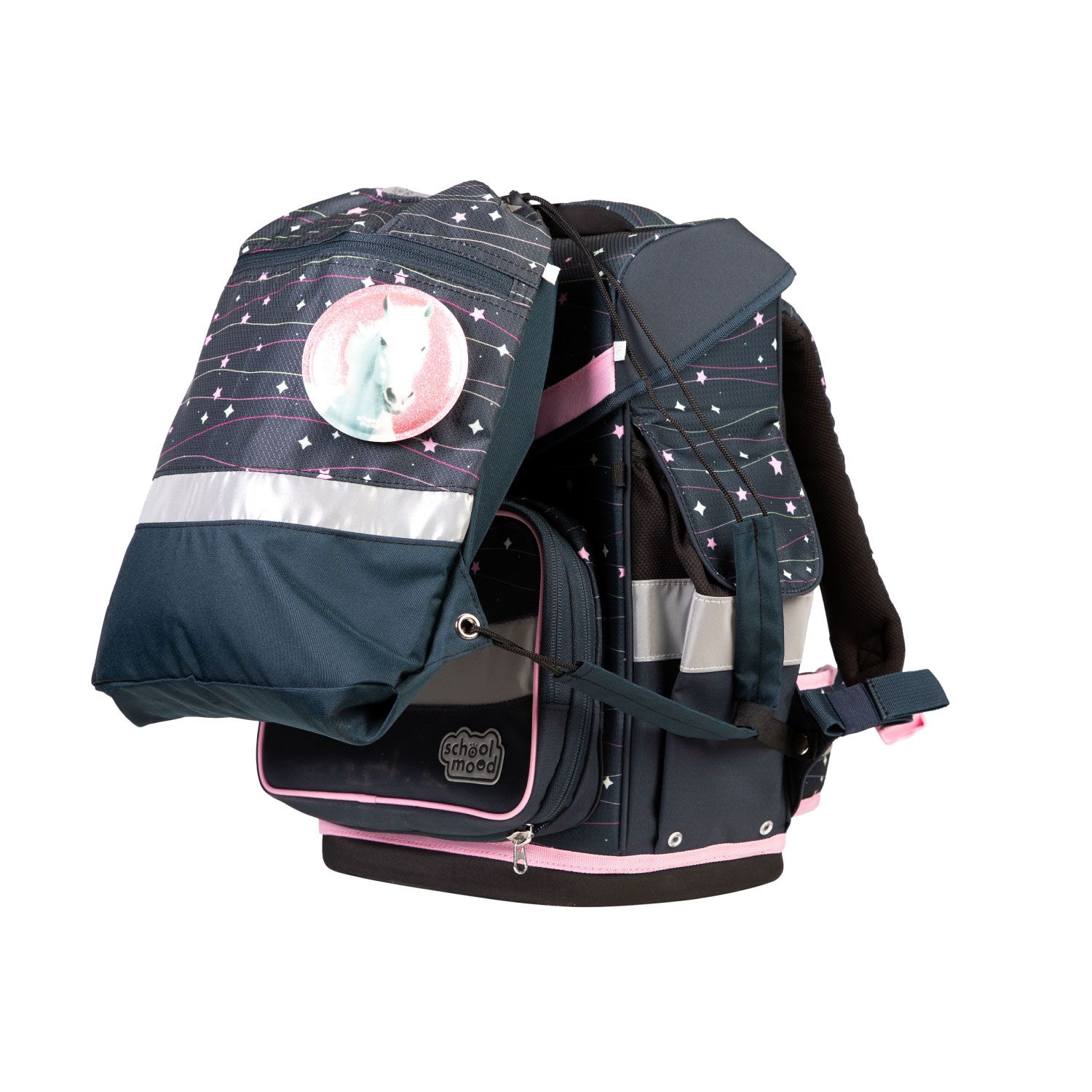 School-Mood Timeless Pro Schulranzen-Set 2025 7-tlg. Ella (Pony) School-Mood Timeless Pro Schulranzen-Set 2025 7-tlg. Ella (Pony)