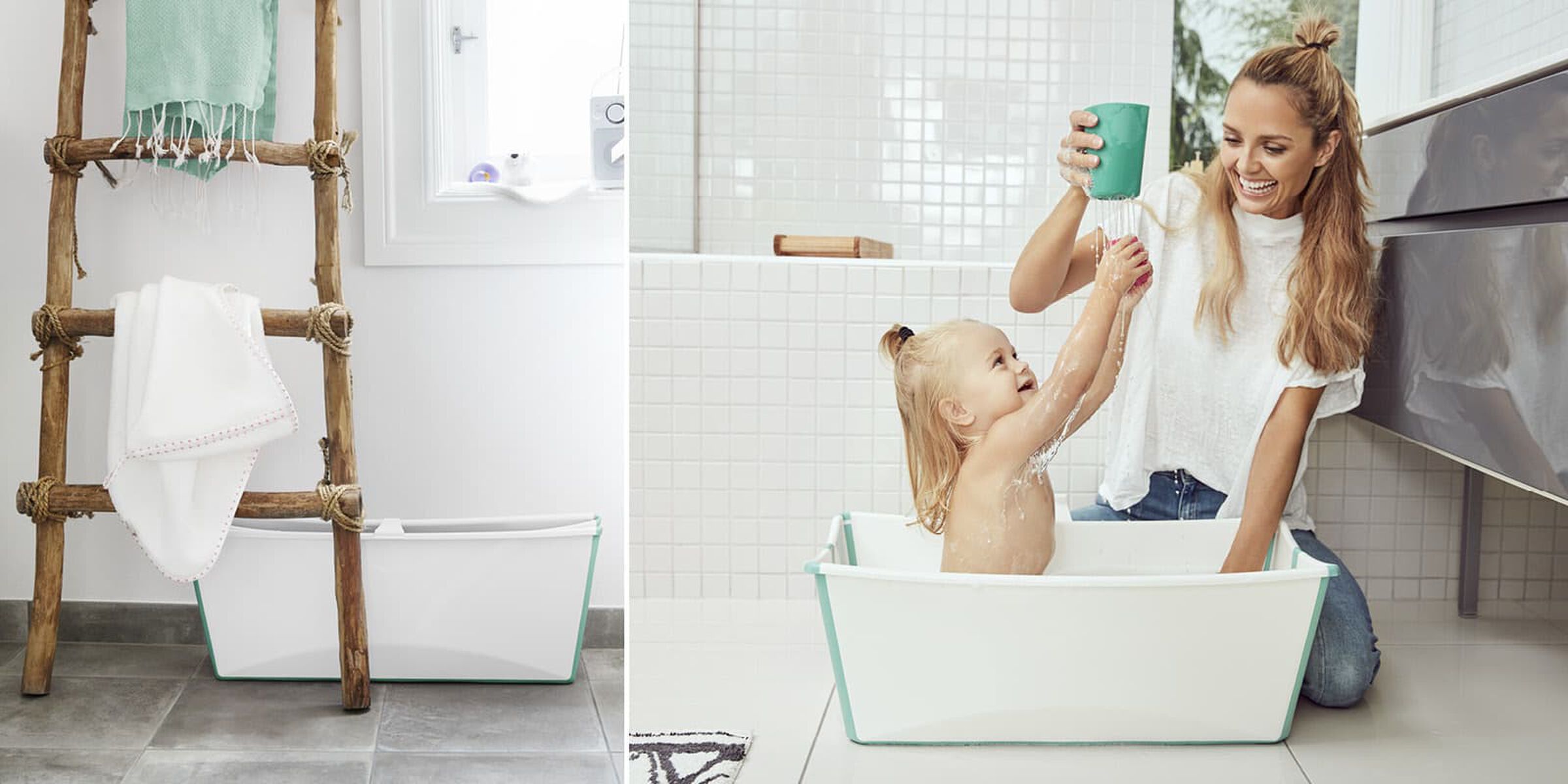 Stokke® Flexi Bath® Bundle White Aqua Stokke® Flexi Bath® Bundle White Aqua