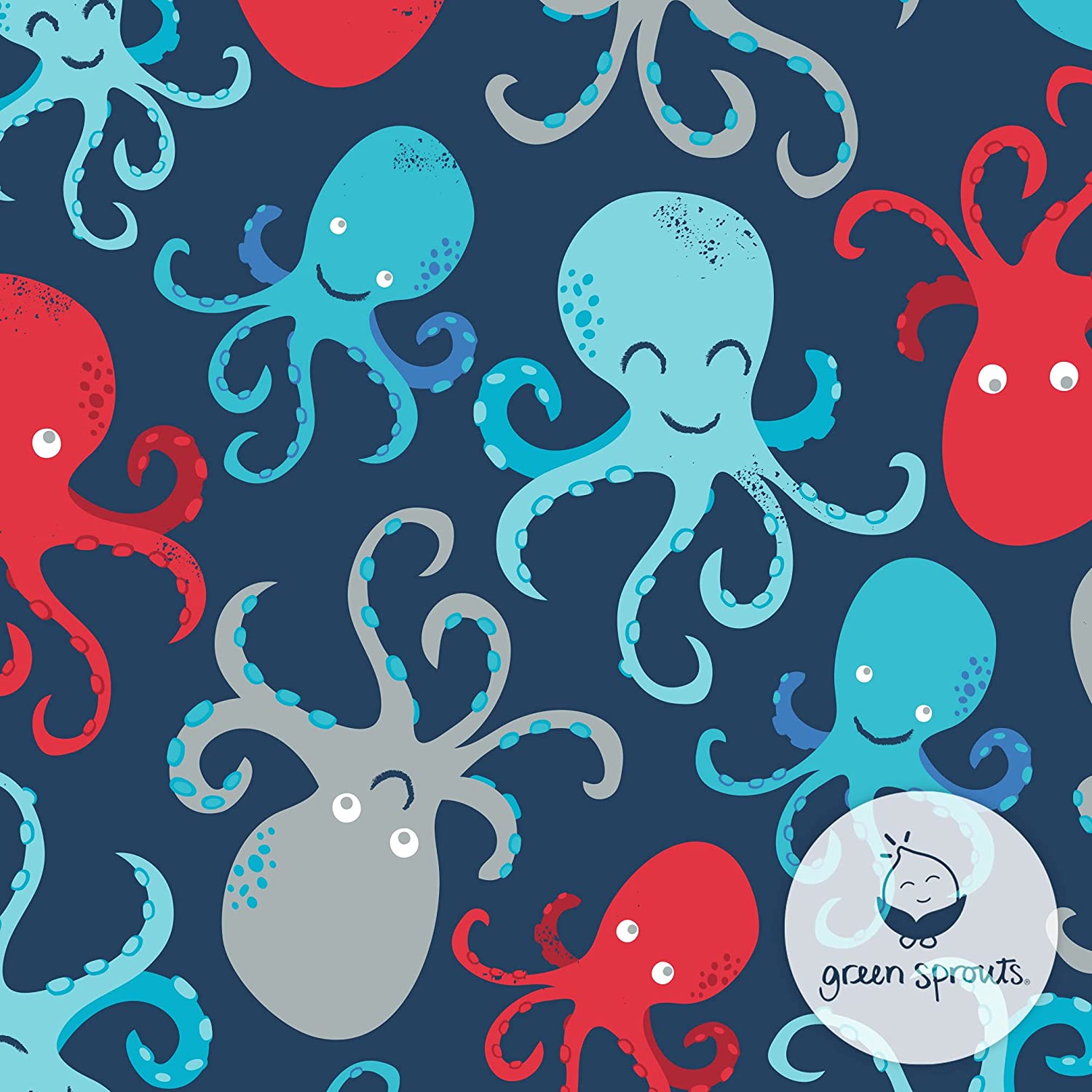 green sprouts Sonnenhut 9-18m UV50+ Navy Octopus