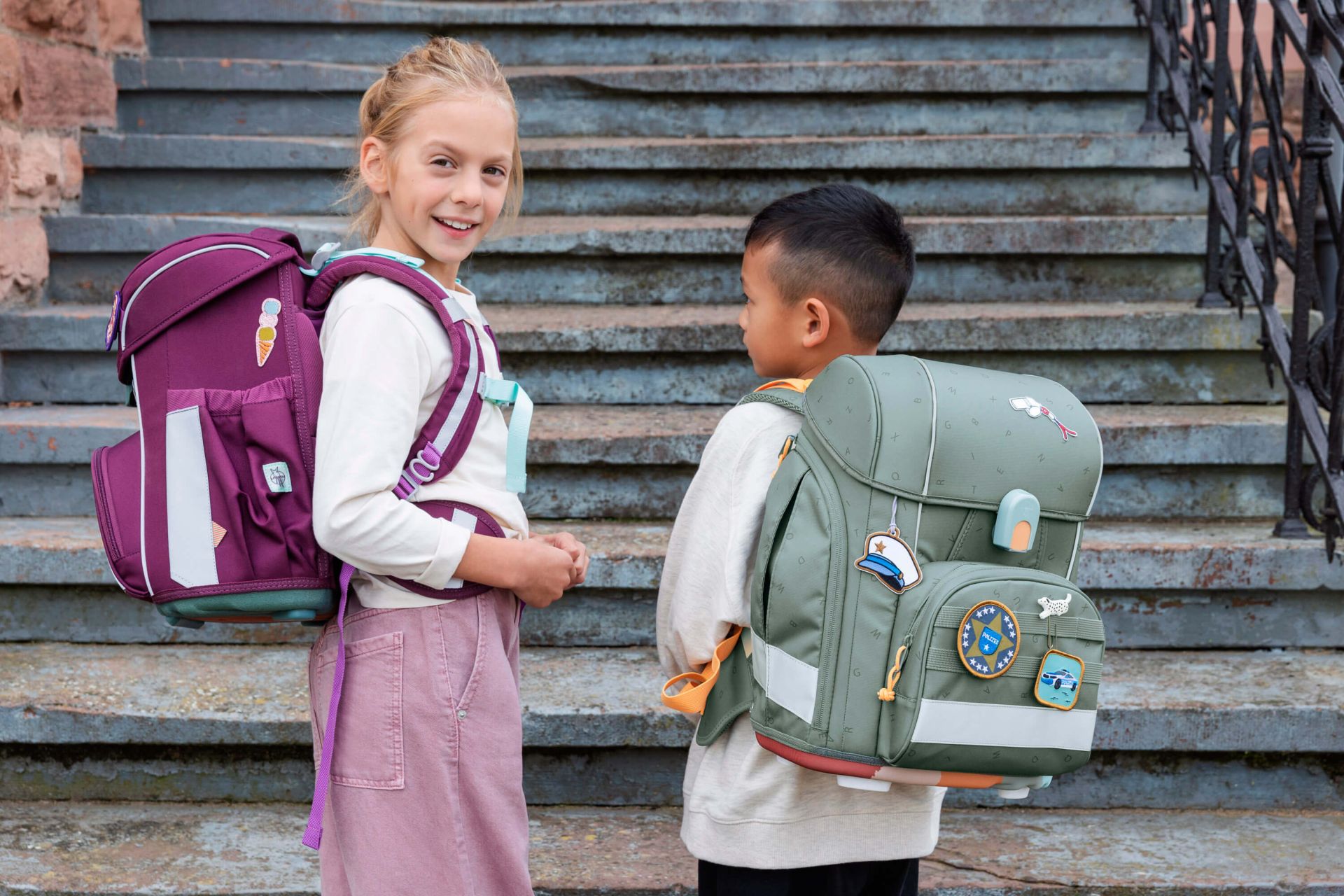 Lässig Schulranzen Set 7-teilig Slim - Unique Lila Lässig Schulranzen Set 7-teilig Slim - Unique Lila