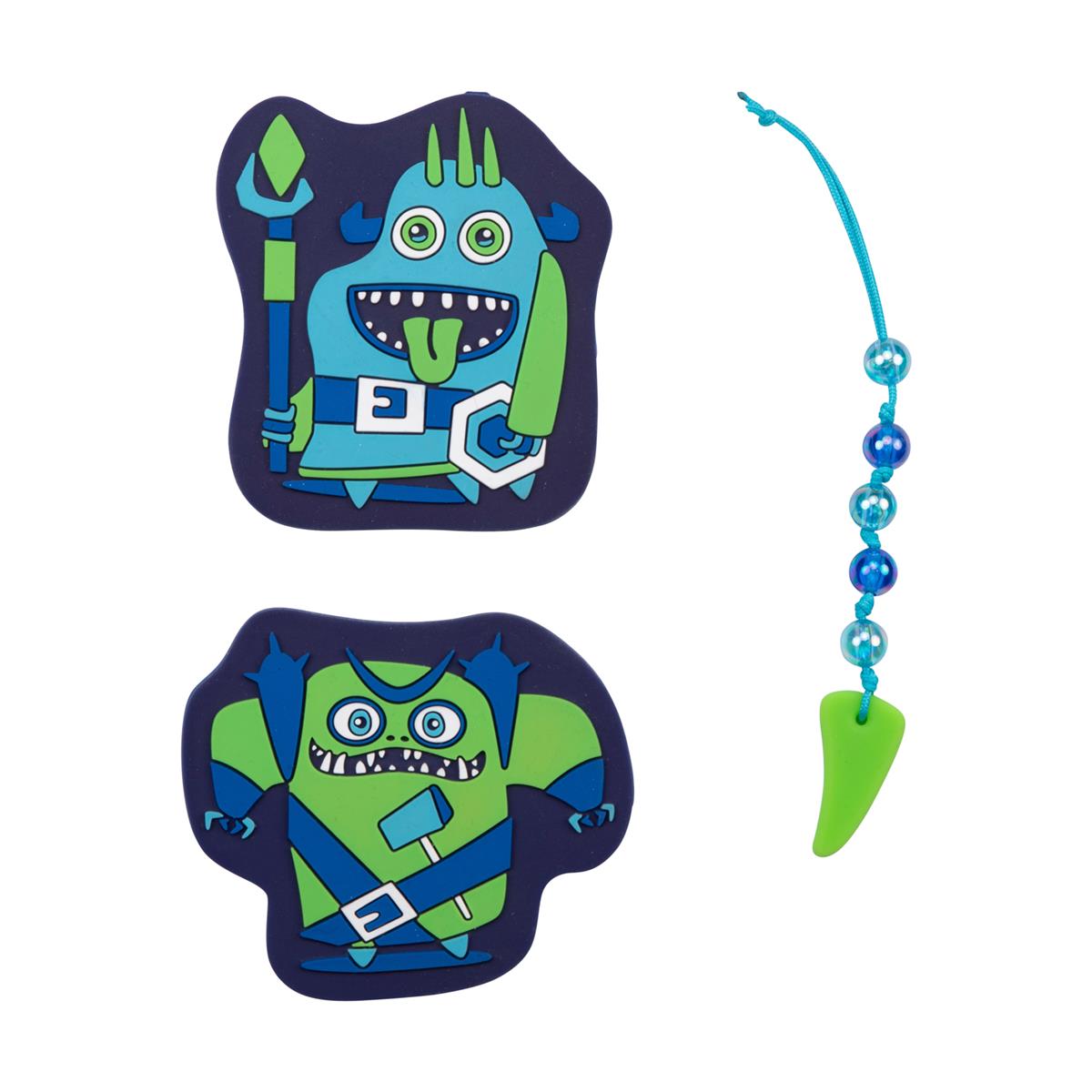 Der Die Das Schulranzen-Set Ergoflex Tiny 5 tlg. NEON Set Monster