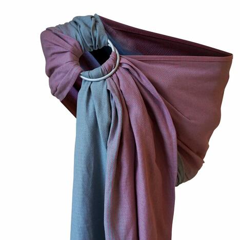 Storchenwiege Ring Sling Leo Duet rosé-grau Storchenwiege Ring Sling Leo Duet rosé-grau