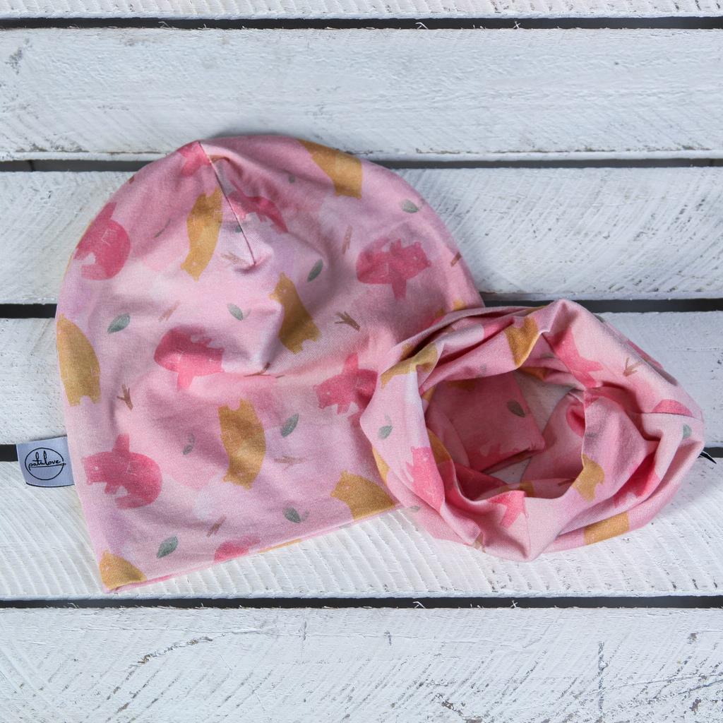 Patulove Mütze Gr. S Bär rosa