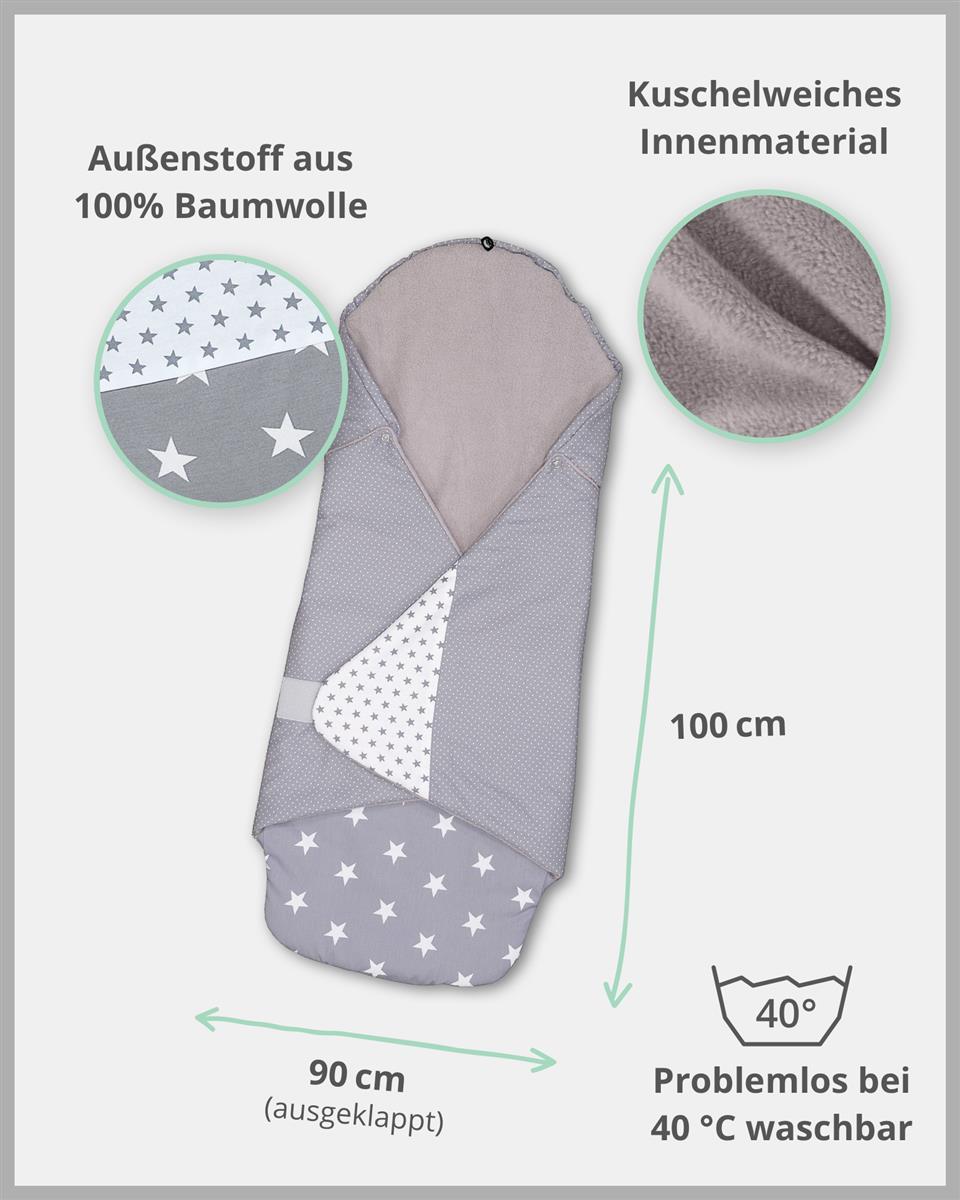 Ullenboom Einschlagdecke Ganzjährig Rosa/Grau