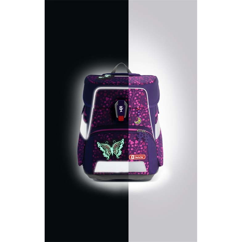 Step by Step Space Schulranzen-Set 5-tlg. Shine Butterfly Night Ina