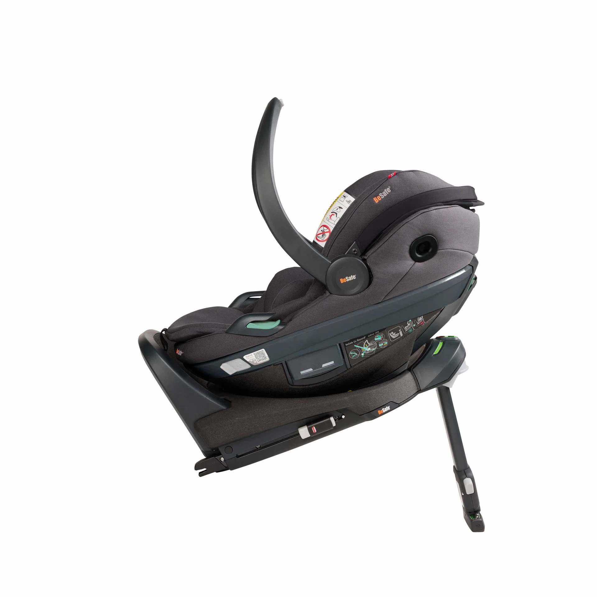 BeSafe Beyond Go Babyschale (40 - 87cm / 0 - 13 Kilo) Dark Grey Mélange
