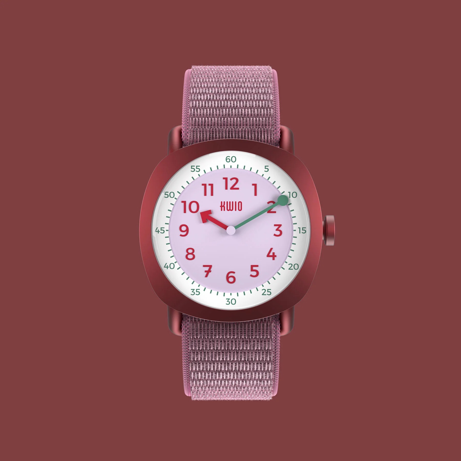 KWIO Tikk Armbanduhr für Kinder Dahlia Flieder/Bordeauxrot