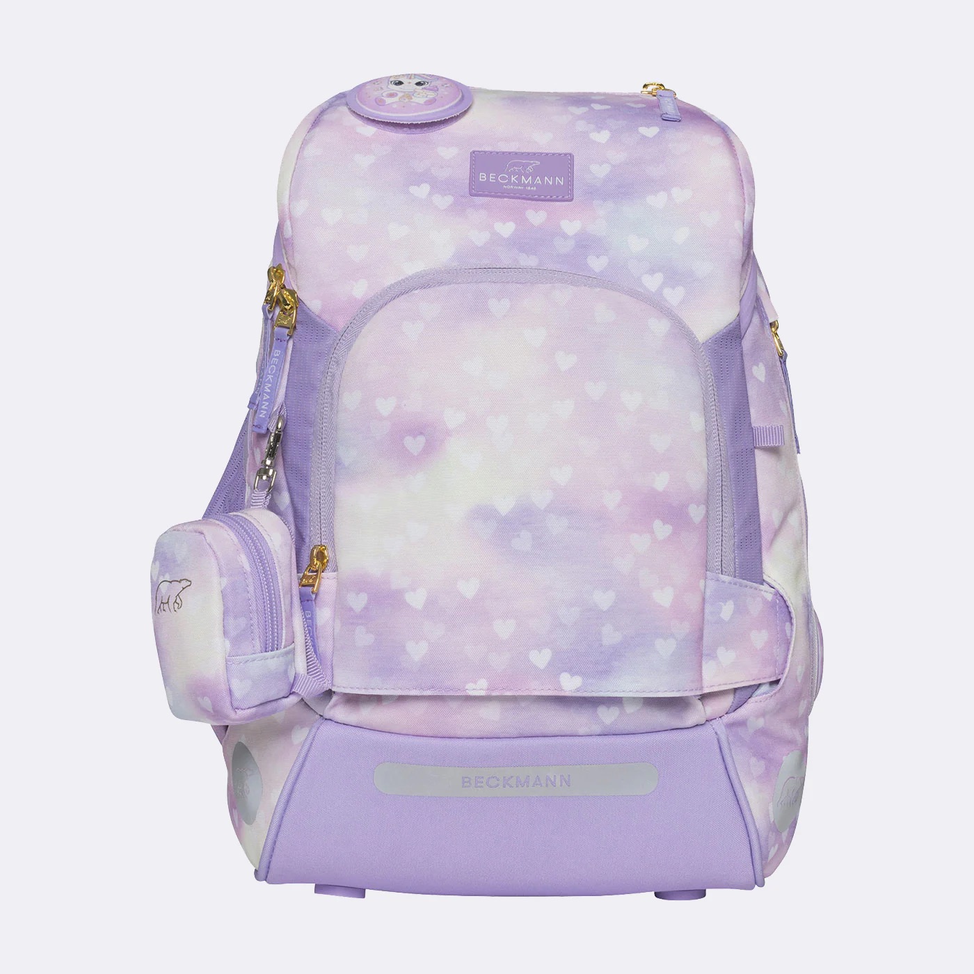 Beckmann Schulrucksack-Set Active Air FLX 6-teilig Unicorn Princess Purple