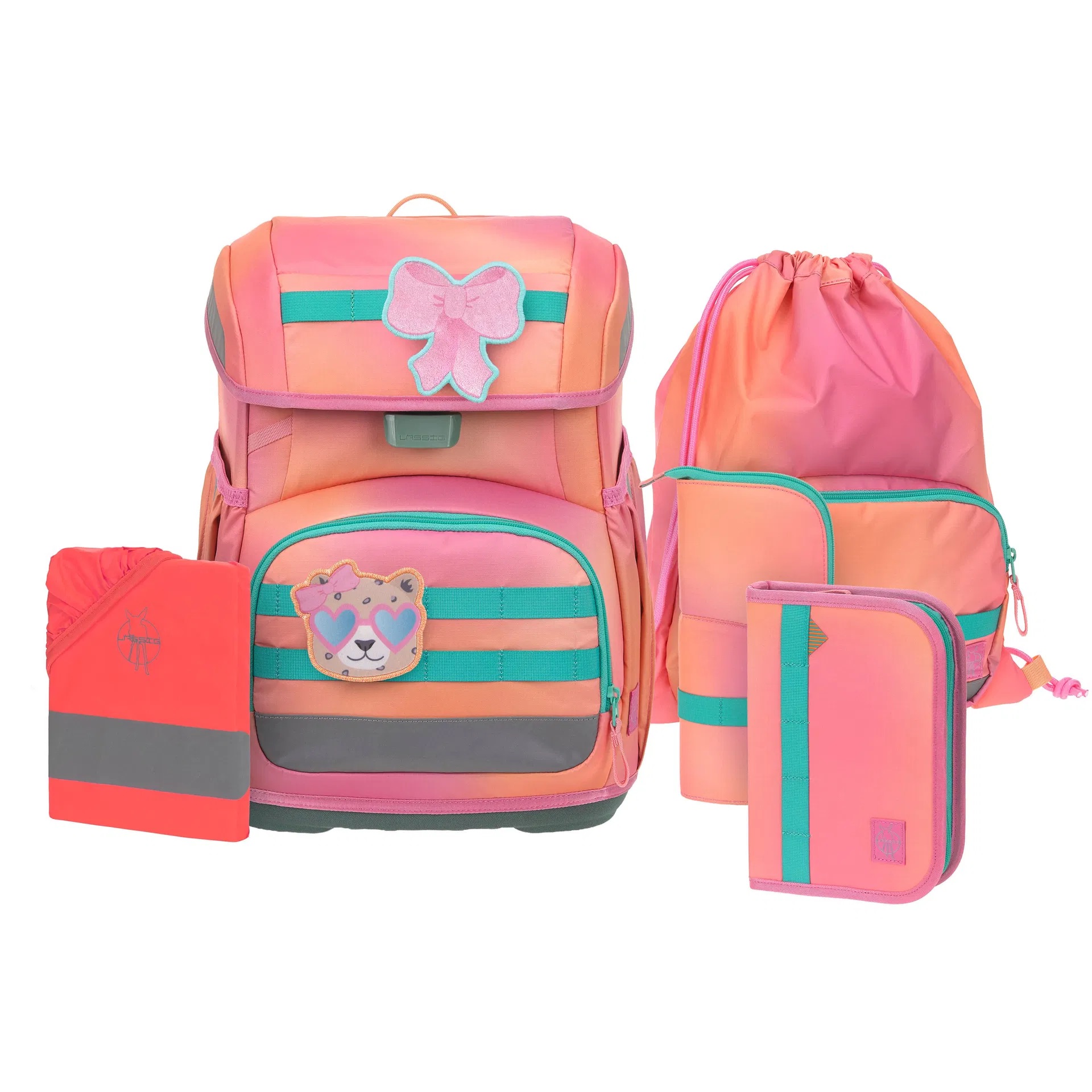 Lässig Schulranzen-Set Unique Light 2026 Sunset Pink