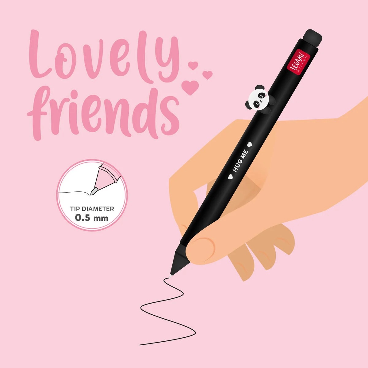 Legami Gelstift mit Tiermotiv - Lovely Friends Panda