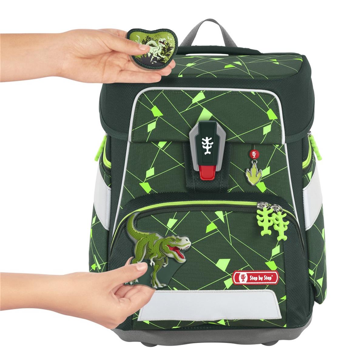 Step by Step Space Schulranzen-Set 5-tlg. Shine Dino Night Tyro
