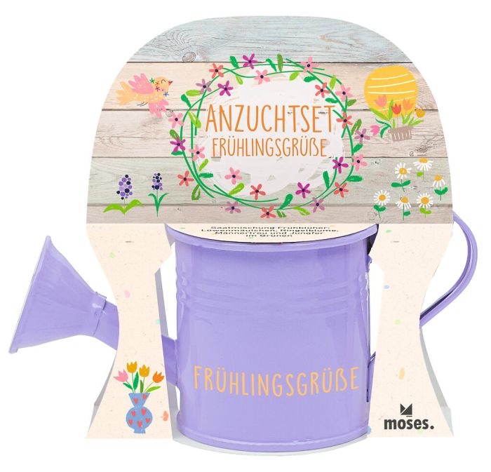 Moses Anzuchtsset Frühlingsgrüße Gießkanne Lila