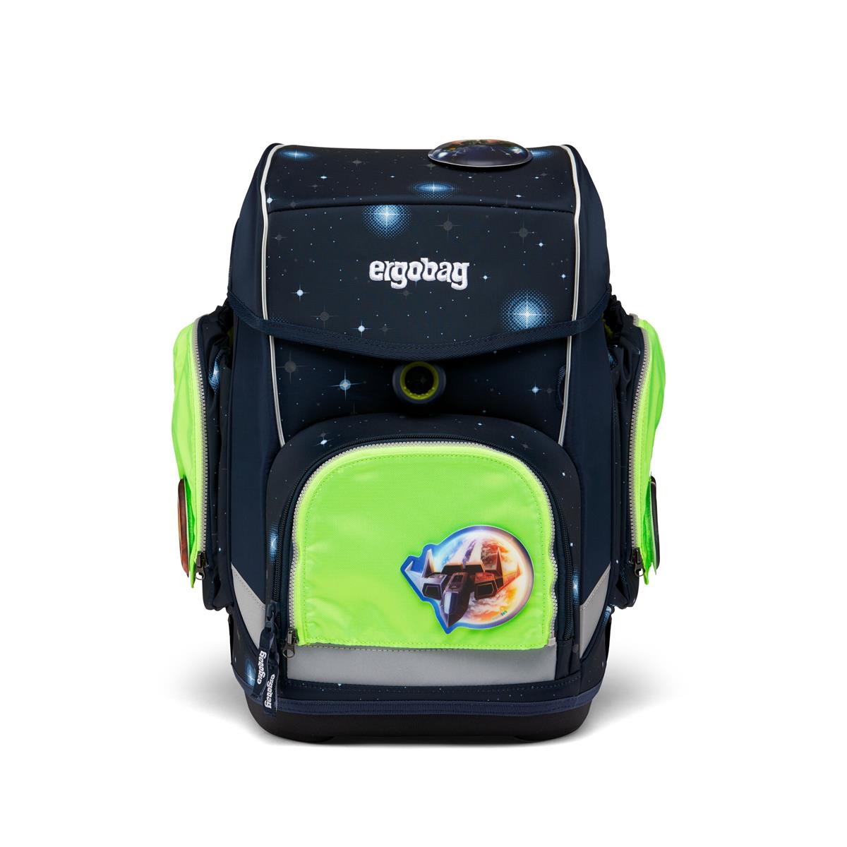 ergobag Fluo LED Zip Set Seitentaschen Grün ergobag Fluo LED Zip Set Seitentaschen Grün