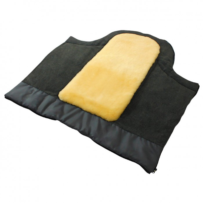 Heitmann Felle - Komfort 2-in-1-Fußsack mit herausnehmbarer Lammfell-Einlage - Serie “Eisbärchen” - beige Heitmann Felle - Komfort 2-in-1-Fußsack mit herausnehmbarer Lammfell-Einlage - Serie “Eisbärchen” - beige