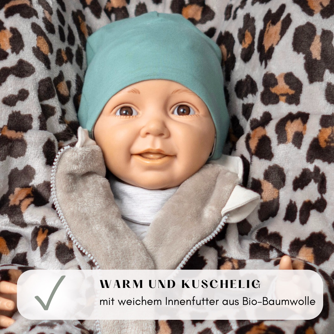 Kikkifax Kindersitzponcho aus Fleece Leo Kikkifax Kindersitzponcho aus Fleece Leo