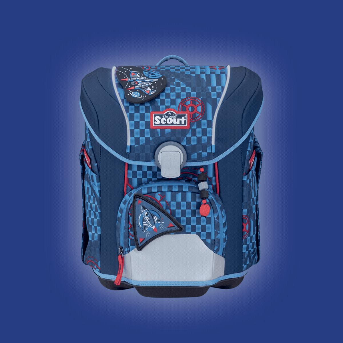 Scout Micro Schulranzen-Set 4-tlg. Safety Light Space Explorer 