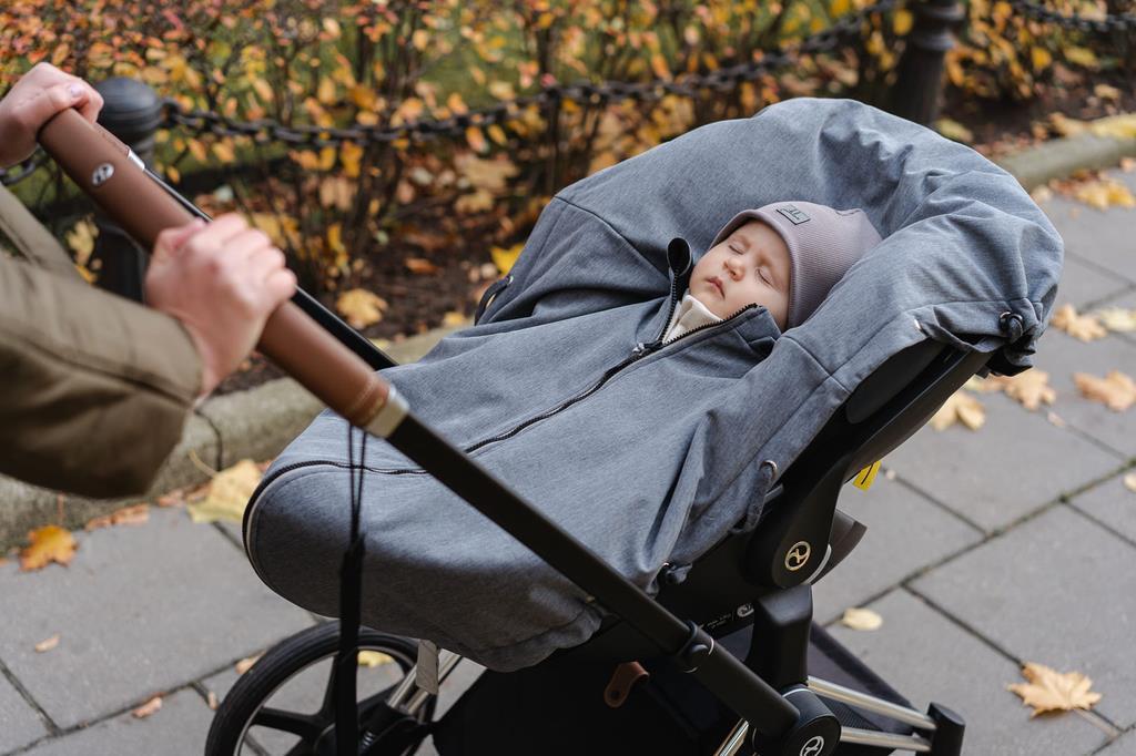 Patulove Softshellcover / Poncho - grau melliert Patulove Softshellcover / Poncho - grau melliert