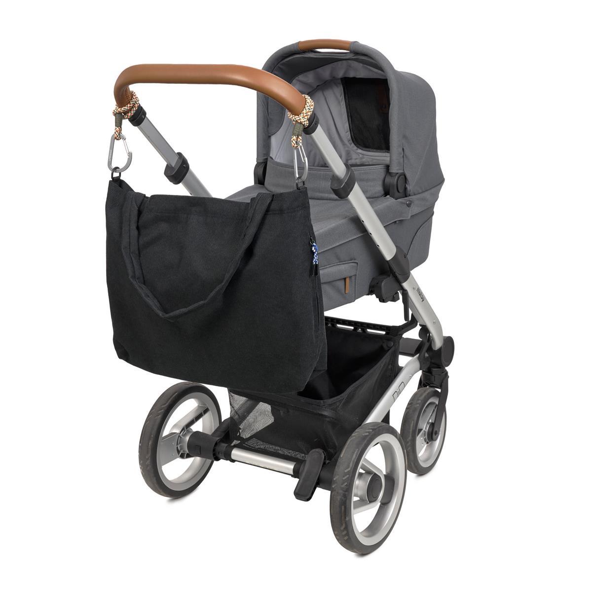 Lässig MIX Wickeltasche Shopper Cord Schwarz