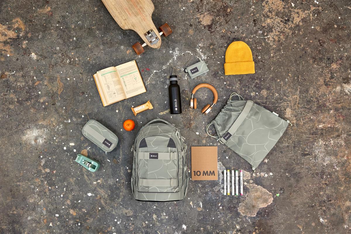 Lässig Schulrucksack BOLD Origin Curve Grün