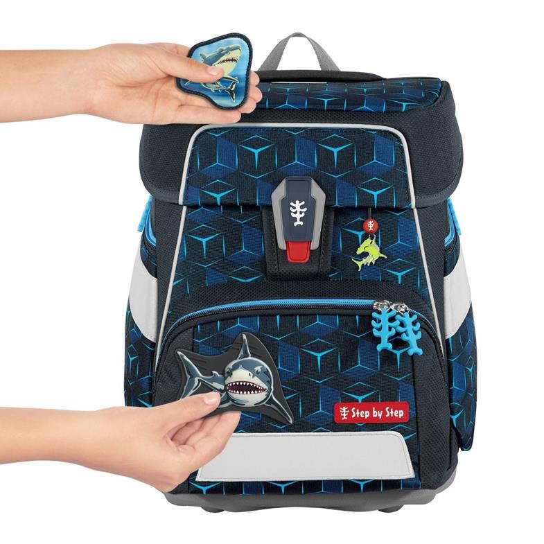 Step by Step Space Schulranzen-Set 5-tlg. Shine Shark Dexter