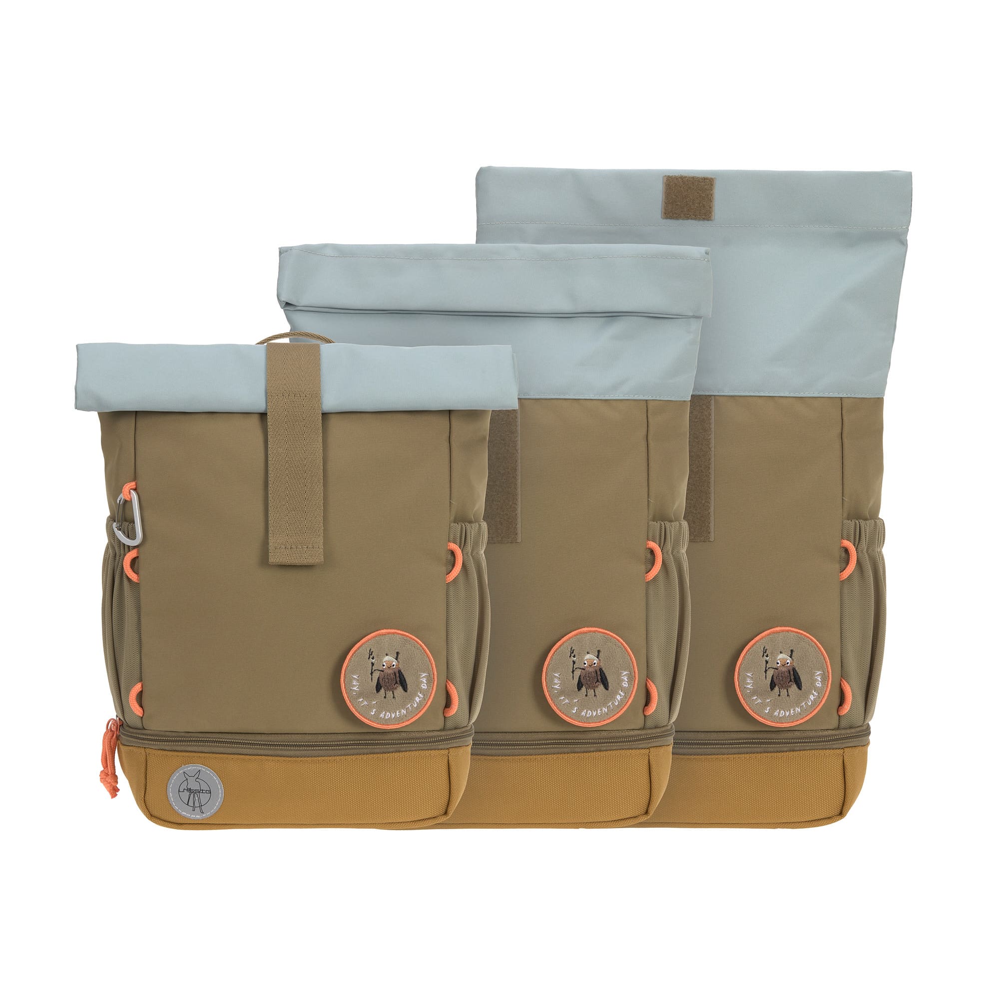 Lässig Kindergartenrucksack Rolltop Nature- Oliv